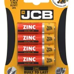 JCB R6 AA Zinc Batteries 4 pack