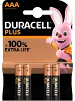 Duracell AAA Plus 100% Extra Life Batteries 4 x 10 pack