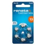 Renata ZA13 Hearing Aid Batteries 6 pack - Image 2