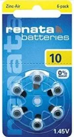 Renata Za10 Hearing Aid Batteries 6 pack