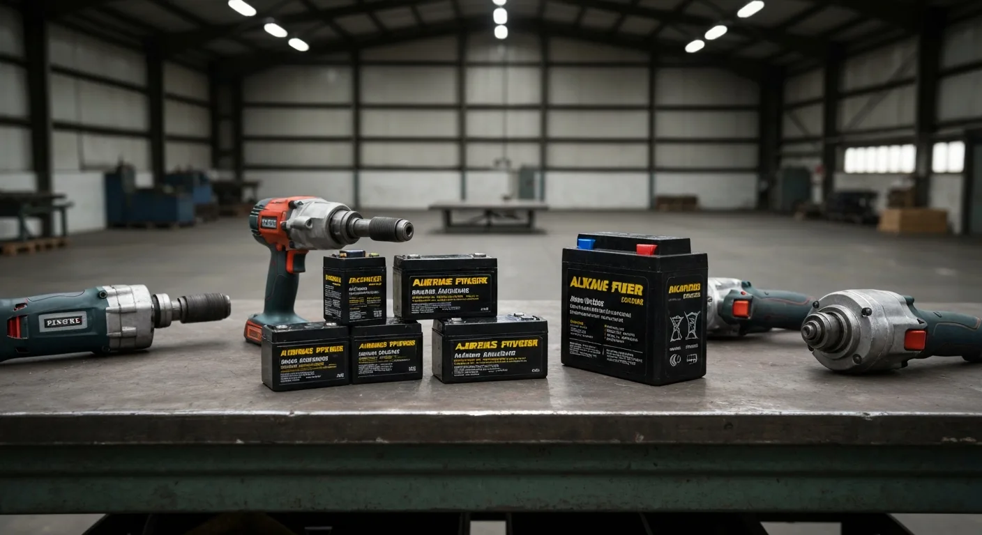 Industrial alkaline batteries for heavy-duty trade use
