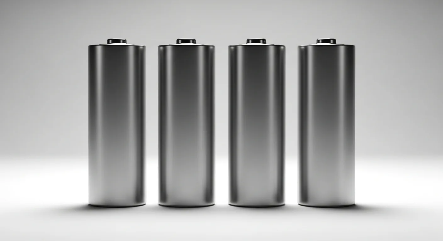 AA alkaline batteries arranged for wholesale display